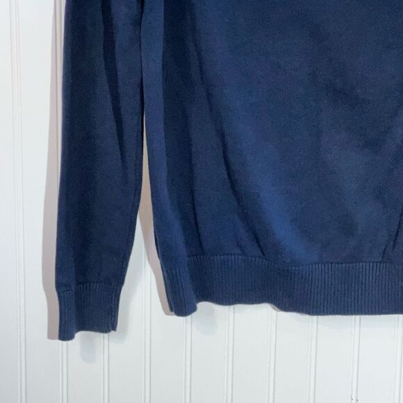 Vintage Tommy Hilfiger Sweater Mens Medium Red And Blue Striped 1/4 Zip Pullover - Picture 8 of 12